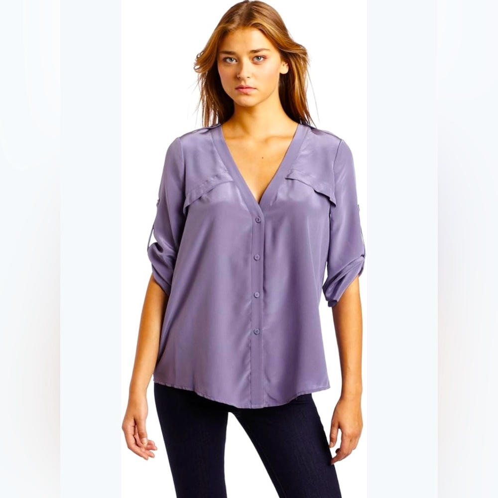 BCBG Maxazria Drew Silk Blouse Women’s Size S/M - Picture 1 of 7